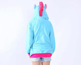 Harajuku 2018 New Fashion Cartoon Unicorn Sweatshirts Tracksuits Novelty Women Hooded Hoodies Unicornio Moletom Jacket