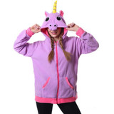 Harajuku 2017 New Fashion Cartoon Unicorn Sweatshirts Tracksuits Novelty Women Hooded Hoodies Unicornio Moletom Jacket