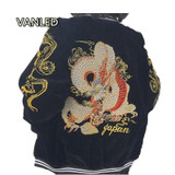 Harajuku 2017 Punk Japanese Yokosuka Embroidery Dragon Zipper Bomber Baseball Jacket Lovers Jacket