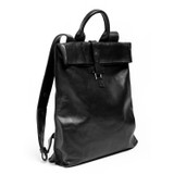 Backpack with folded top