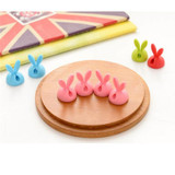 Happy Sale New 6 x Cable Clip Desk Tidy Wire Drop Lead USB Charger Cord Holder Secure Table jan18