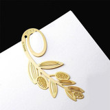 Happy Sale bestselling 2Pcs Book Magazine Label Mark Kid Reading Bookmark Feather Metal Clip oct1024