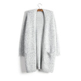 NIBESSER 2017 Autumn Streetwear Knitted Cardigans Women With Pocket Casual Open Stitch Sweater Female Winter Solid Long Cardigan