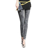 Newly Women Stretch Faux Denim Jeans Leggings  Skinny Slim Pencil Pants