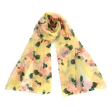 Newly Fashion Stylish Rose Print Womens Voile Long Stole Scarves Floral Shawl Scarf Wrap Lady Shawl Chiffon Scarf Women No83