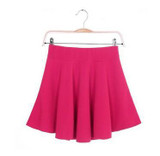 Newly Design Fashion Skirts Sexy Women High Waist Plain Style Skater Flared Cotton Mini Skirt Loose Candy Color Pleated Hot D007