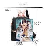 Women Fashion Waterproof Oxford Bags Solid Large Capacity Anti-theft Multifunctional Zipper Backpack