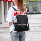 Women Fashion Waterproof Oxford Bags Solid Large Capacity Anti-theft Multifunctional Zipper Backpack