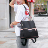 Women Fashion Waterproof Oxford Bags Solid Large Capacity Anti-theft Multifunctional Zipper Backpack