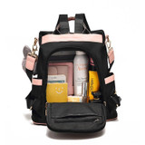 Women Fashion Waterproof Oxford Bags Solid Large Capacity Anti-theft Multifunctional Zipper Backpack