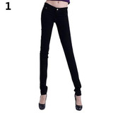 Newest Women Candy Color Casual Skinny Jeans Pencil Pants Stretchy Jeans