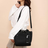 Women's Casual Color Matching Waterproof Nylon Bag Multi-pocket Zipper Handbags