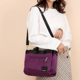Women's Casual Color Matching Waterproof Nylon Bag Multi-pocket Zipper Handbags