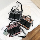 Women's Casual Contrast Color Large Capacity High Quality Zipper Handbags