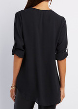 New Style V-Neck Long Sleeve Blouse Chiffon Blouse Fashion Ladies Women Casual Tops Shirt Women Summer Loose Top blusa feminina