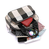 Women's Casual Contrast Color Waterproof Nylon Bags Multifunctional Multi-pocket Zipper Handbags