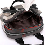 Women's Casual Contrast Color Waterproof Nylon Bags Multifunctional Multi-pocket Zipper Handbags