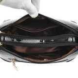 Women's Casual Crocodile Pattern Solid Waterproof Bags Large Capacity High Quality Zipper Handbags