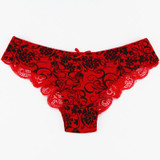 New Style Sexy Female Lace Briefs Printed Transparent Sexy Panties Women Low Waist Seamless Panties Thongs Underwear