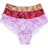 New Style Sexy Female Lace Briefs Printed Transparent Sexy Panties Women Low Waist Seamless Panties Thongs Underwear