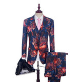New Style Prom Suits Custom Made 2018 New Groom Tuxedos Slim Fit Men Suits For Wedding Man clothes 3 PSC (Jacket+pants+vest)
