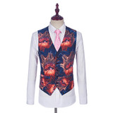 New Style Prom Suits Custom Made 2018 New Groom Tuxedos Slim Fit Men Suits For Wedding Man clothes 3 PSC (Jacket+pants+vest)