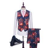 New Style Prom Suits Custom Made 2018 New Groom Tuxedos Slim Fit Men Suits For Wedding Man clothes 3 PSC (Jacket+pants+vest)