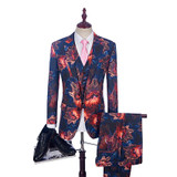 New Style Prom Suits Custom Made 2018 New Groom Tuxedos Slim Fit Men Suits For Wedding Man clothes 3 PSC (Jacket+pants+vest)