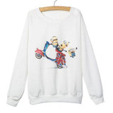 New style Minions Printed hoodies 2017 Fashion Women Hoodies Cotton Sweatshirts Women Casual Loose Female Moletom Sudaderas