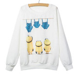 New style Minions Printed hoodies 2017 Fashion Women Hoodies Cotton Sweatshirts Women Casual Loose Female Moletom Sudaderas