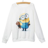 New style Minions Printed hoodies 2017 Fashion Women Hoodies Cotton Sweatshirts Women Casual Loose Female Moletom Sudaderas