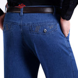 New Style Men Casual Slim jeans Men High Waist Jeans Spring Summer Long Trousers Straight Men Denim Jeans Man Large Size 31-40