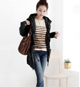 New Style Korean Womens Long Sleeve Lapel Autumn Hooded Trench Coat For Women Thin Outwear 2017 Slim Casual Windbreaker 2XL