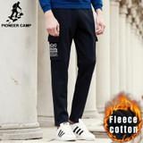 Pioneer Camp New arrival autumn winter pants men brand clothing male black warm sweatpants mens black fashion trousers 622134