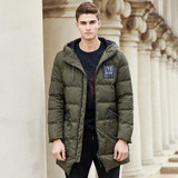 Pioneer Camp long thicken winter down jacket men brand clothing warm duck down coat male top quality men down parkas 625001