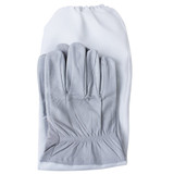 PHFU 1 Pair of Gloves with Protective Sleeves ventilated Professional Anti Bee for Apiculture Beekeeper - Black and White