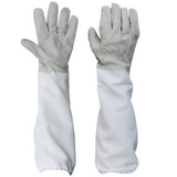 PHFU 1 Pair of Gloves with Protective Sleeves ventilated Professional Anti Bee for Apiculture Beekeeper - Black and White