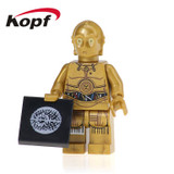 PG659 Building Blocks Super Heroes C-3PO Protocol Droid Shore Trapper Star Wars C3PO Bricks Model Education Gift Children Toys