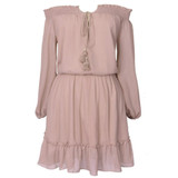 Feitong Women Summer Dresses Fashion Casual Loose Long Sleeve Chiffon Dress Sexy Off Shoulder Mini Dress vestidos femininos 2017