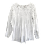 Feitong Women Chiffon Blouse 2017 Fashion Boho Lady Sexy Loose Lace Tops shirt Casual Summer White Blouses blusa feminino Hot
