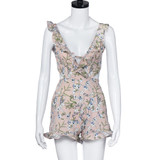 Feitong Summer Women Floral Print Playsuit Sexy Ruffles V Neck Backless Beach Rompers Jumpsuit Overalls macacao feminino 2017 Feitong Summer Women Floral Print Playsuit Sexy Ruffles V Neck Backless Beach Rompers Jumpsuit Overalls macacao feminino 2017