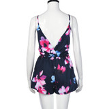 Feitong Sexy Playsuit Women Flower Print Playsuits And Jumpsuits Ladies Sexy V-Neck Off Shoulder Summer Beach Women Rompers