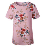 feitong plus size women t shirt 2018 Summer New Fashion Women Ladies Sexy Casual Floral Printing T-shirt Short Sleeve Tops