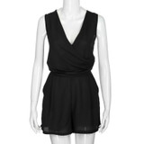 Feitong Playsuit Women Rompers Summer Beach Sleeveless V-Neck Chiffon Jumpsuit Ladies Party Sexy Playsuit Combinaison Femme