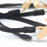 Feitong Headband Baby Bronzing Leaves Kids Girls Elastic Hair Accessories For Children Silver Gold Hair Band accessoire cheveu