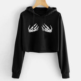Feitong Harajuku Women Cropped Hoodie Sweatshirt Long Sleeve Short Jumper Sweatshirts Crop Tops Pullover sudaderas mujer 2018
