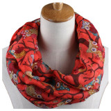 Feitong Foulard Scarf Women Ring Scarves Female Owl Pattern Print Echarpe Femme Shawl Wrap Bufandas Mujer Winter Scarf