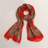 Feitong Fashion Vintage Silk Scarf Women Lady Long Soft Chiffon Scarf Wrap Shawl Stole Brand Scarves echarpes foulards femme