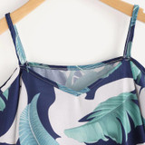 Feitong 2018 Summer Women Chiffon Blouses Sexy Leaf Print Cold Shoulder Slash Neck Short Blouse Shirt Crop Tops blusas feminina