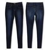 Feitong 2017 New Fashion Women Pants Stretch Skinny High Waist Jeans Pants Women Blue Pencil Casual Slim Denim Pants